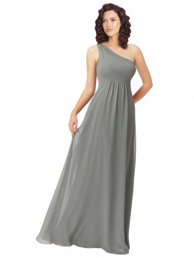 Soft Chiffon One Shoulder A-Line Wisteria Bridesmaid Dress Manchester