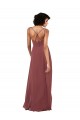 Soft Chiffon V-Neck Open Back Column Black Formal Evening Gown / Bridesmaid Dress Manchester