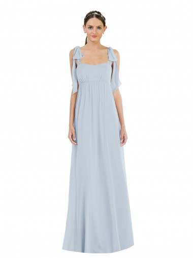 Soft Chiffon Sweetheart Low Back A-Line Sea Glass Semi Formal Evening Dress / Bridesmaid Dress Manchester