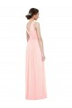 Luxe Chiffon V-Neck A-Line Pink Bridesmaid Dress Manchester