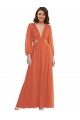 Soft Chiffon V-Neck Open Back A-Line Firecracker High Low Evening Gown / Bridesmaid Dress Manchester