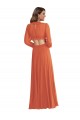 Soft Chiffon V-Neck Open Back A-Line Firecracker High Low Evening Gown / Bridesmaid Dress Manchester