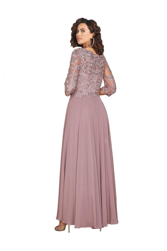 Soft Chiffon V-Neck A-Line Prom Dress / Bridesmaid Dress Manchester