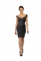 Soft Chiffon & Lace Off the Shoulder A-Line Slate Grey Bridesmaid Dress Manchester