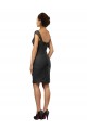 Soft Chiffon & Lace Off the Shoulder A-Line Slate Grey Bridesmaid Dress Manchester
