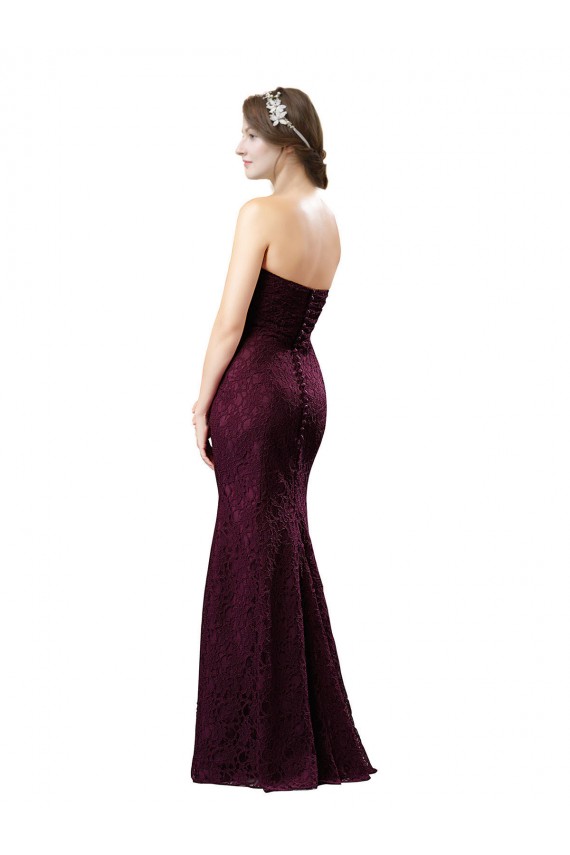 Lace Sweetheart A-Line Grape Bridesmaid Dress Manchester