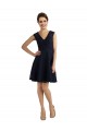 Lace V-Neck A-Line Dark Navy Bridesmaid Dress / Evening Dress Manchester