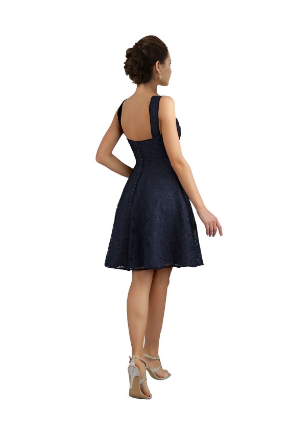 Lace Sweetheart A-Line Dark Navy Bridesmaid Dresses Manchester