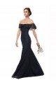 Lace Off the Shoulder Mermaid Dark Navy Prom Dress / Bridesmaid Dress Manchester