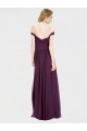 Soft Chiffon & Lace Sweetheart Low Back A-Line Grape Bridesmaid Dress Manchester