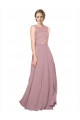 Soft Chiffon & Lace Illusion Neck A-Line Black Tie Prom Dress / Bridesmaid Dress Manchester