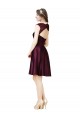 Satin & Lace Square Neck Open Back A-Line Grape Bridesmaid Dress Manchester