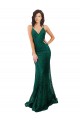 Lace V-Neck Open Back Mermaid Dark Green Black Tie Evening Gown / Prom Dress / Bridesmaid Dress Manchester