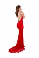 Lace High Neck Open Back Mermaid Red Evening Gown / Prom Dress / Bridesmaid Dress Manchester