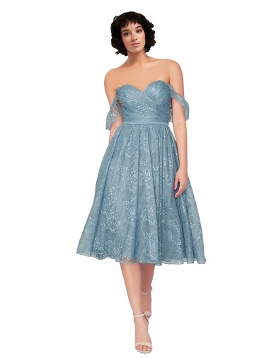 Lace Sweetheart Knee Length A-Line Bridesmaid Dress Manchester