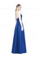 Satin V-Neck Open Back A-Line Royal Blue Bridesmaid Dress Manchester