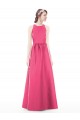 Satin Jewel Neck Keyhole Back A-Line Ruby Bridesmaid Dress Manchester