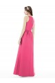 Satin Jewel Neck Keyhole Back A-Line Ruby Bridesmaid Dress Manchester