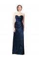 Satin Strapless A-Line Dark Navy Bridesmaid Dress Manchester