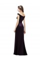 Satin Off the Shoulder A-Line Grape Bridesmaid Dress Manchester