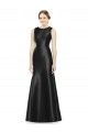 Satin High Neck Keyhole Back Mermaid Black Bridesmaid Dress Manchester