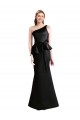 Satin One Shoulder Mermaid Black Bridesmaid Dress Manchester