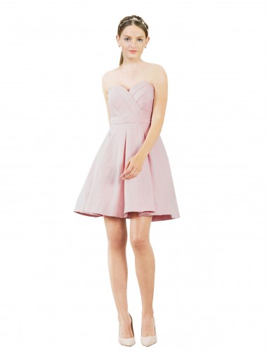Satin Sweetheart A-Line Pink Evening Gown / Bridesmaid Dress Manchester