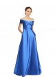 Satin Off the Shoulder A-Line Black Tie Evening Gown / Prom Dress / Bridesmaid Dress Manchester