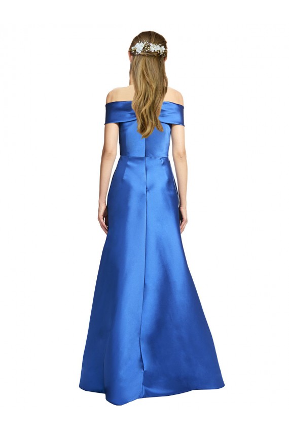 Satin Off the Shoulder A-Line Black Tie Evening Gown / Prom Dress / Bridesmaid Dress Manchester