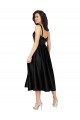 Satin Square Neck A-Line Black Prom Dress / Bridesmaid Dress Manchester
