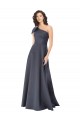 Satin One Shoulder A-Line Slate Grey Formal Evening Gown / Prom Dress / Bridesmaid Dress Manchester