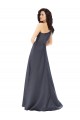 Satin One Shoulder A-Line Slate Grey Formal Evening Gown / Prom Dress / Bridesmaid Dress Manchester