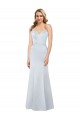 Satin Strapless Low Back Sheath Light Sky Blue Formal Evening Gown / Prom Dress / Bridesmaid Dress Manchester