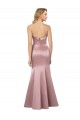 Satin Strapless Low Back Sheath Light Sky Blue Formal Evening Gown / Prom Dress / Bridesmaid Dress Manchester