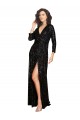 Sequin V-Neck A-Line Black Formal Dress / Bridesmaid Dress Manchester