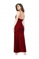 Silk like Satin Cowl Neck Low Back Sheath Burgundy Black Tie Evening Gown / Prom Dress / Bridesmaid Dress Manchester