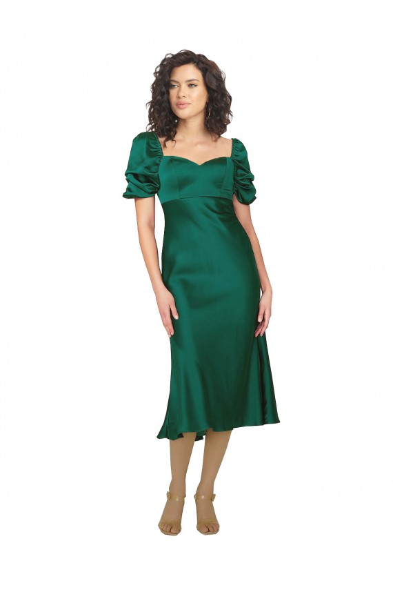 Silk like Satin Sweetheart Low Back A-Line Hunter Formal Evening Gown / Prom Dress / Bridesmaid Dress Manchester