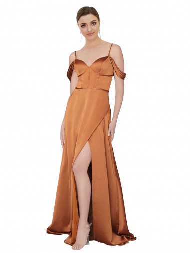 Silk like Satin Sweetheart Low Back A-Line Orange Formal Evening Gown / Prom Dress / Bridesmaid Dress Manchester