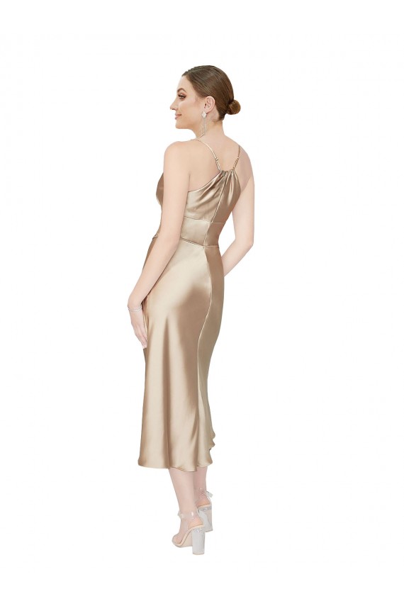 Silk like Satin V-Neck A-Line Formal Evening Gown / Prom Dress / Bridesmaid Dress Manchester
