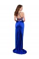 Silk like Satin Cowl Neck Open Back Sheath Royal Blue Formal Evening Gown / Prom Dress / Bridesmaid Dress Manchester