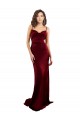 Silk like Satin Cowl Neck Long Sheath Burgundy Formal Evening Gown / Prom Dress / Bridesmaid Dress Manchester