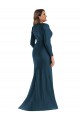 Silk like Satin V-Neck Mermaid Atlantic Blue Formal Plus Size Evening Gown / Prom Dress / Bridesmaid Dress Manchester