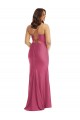 Silk like Satin Cowl Neck Tie Back Mermaid Fuchsia Formal Plus Size Evening Gown / Prom Dress / Bridesmaid Dress Manchester