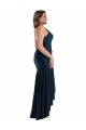 Silk like Satin Spaghetti Straps Mermaid Dark Navy High Low Plus Size Evening Gown / Prom Dress / Bridesmaid Dress Manchester