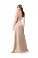 Silk like Satin V-Neck Low Back A-Line Champagne Pink Formal Evening Gown / Prom Dress / Bridesmaid Dress Manchester