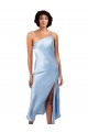 Silk like Satin One Shoulder A-Line Light Sky Blue Formal Evening Gown / Prom Dress / Bridesmaid Dress Manchester
