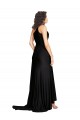 Silk like Satin One Shoulder A-Line Black Black Tie Evening Gown / Prom Dress / Bridesmaid Dress Manchester