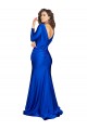 Silk like Satin V-Neck V-Back Mermaid Royal Blue Formal Evening Gown / Prom Dress / Bridesmaid Dress Manchester