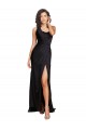 Silk like Satin One Shoulder A-Line Black Evening Dress / Bridesmaid Dress Manchester