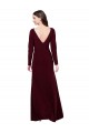 Spandex V-Neck V-Back Sheath Burgundy Gold Prom Dress / Bridesmaid Dress Manchester